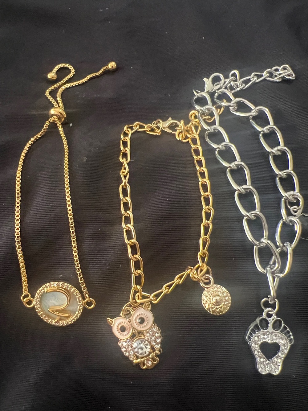 Gold-Tone Owl Charm Bracelet - Women Jewelry